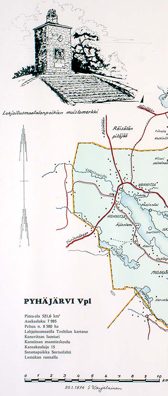 Map Pyh&auml;j&auml;rvi 1