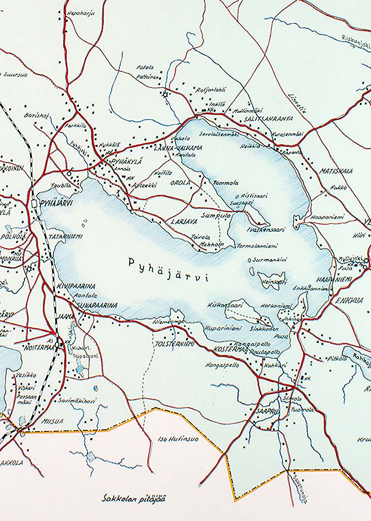 Pyh&auml;j&auml;rvi map centerpart