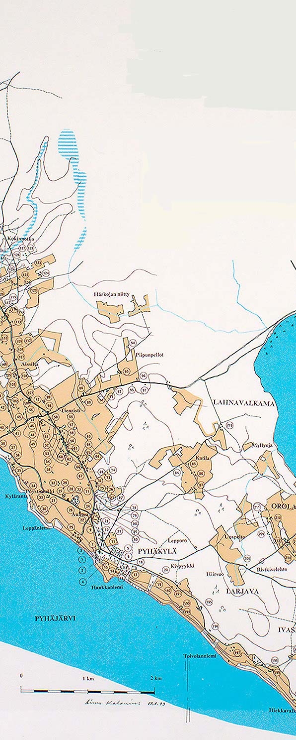 Pyh&auml;kyl&auml; map middle part