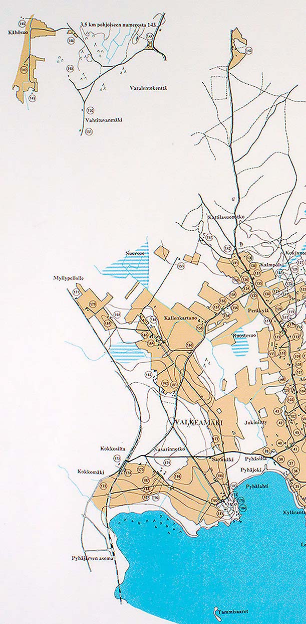 Pyh&auml;kyl&auml; map western part